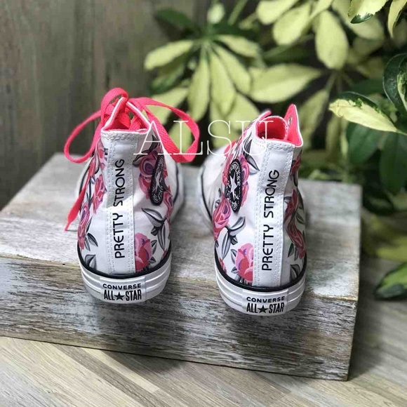 NWT Converse Ctas Hi Canvas White Racer Pink W - Picture 3 of 7